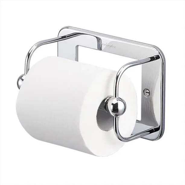 Burlington Toilet Roll Holder - Chrome detail view - Image 1