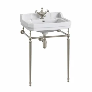 Burlington Towel Rack Basin Stand T23a Brushed Nickel