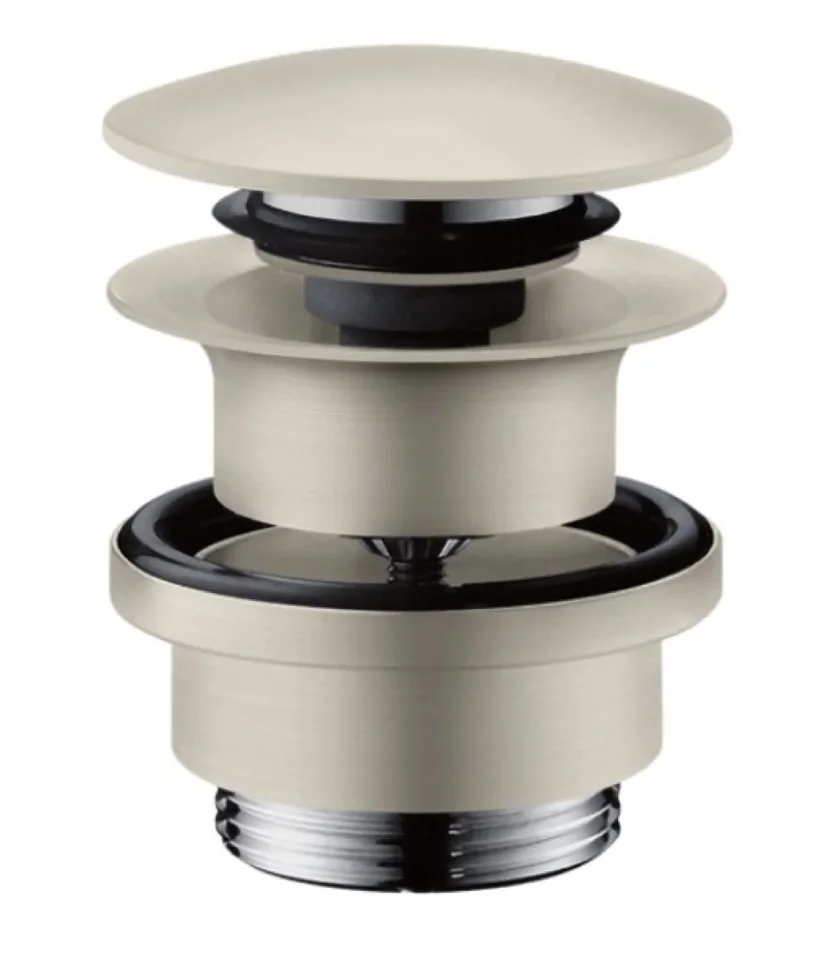 Axor Waste Set 11/4" Push-open For Basin And Bidet Mixers Stainless Steel Optic - Image 1