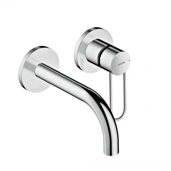 Axor Uno Single Lever Basin Mixer For Concealed Installation Wall-Mounted With Loop Handle And Spout 165mm Brushed Chrome