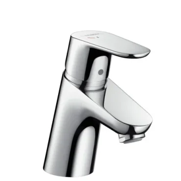 Hansgrohe Focus Basin Mixer 70 Coolstart Chrome Chrome detail view - Image 5