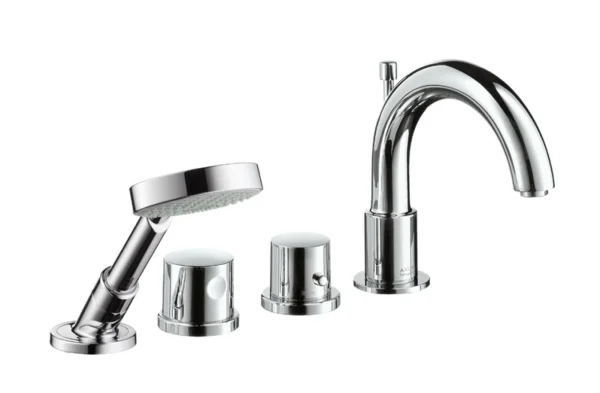 Axor Hansgrohe Uno 4 Hole Deck Mounted Thermostatic Bath Shower Mixer Tap Chrome