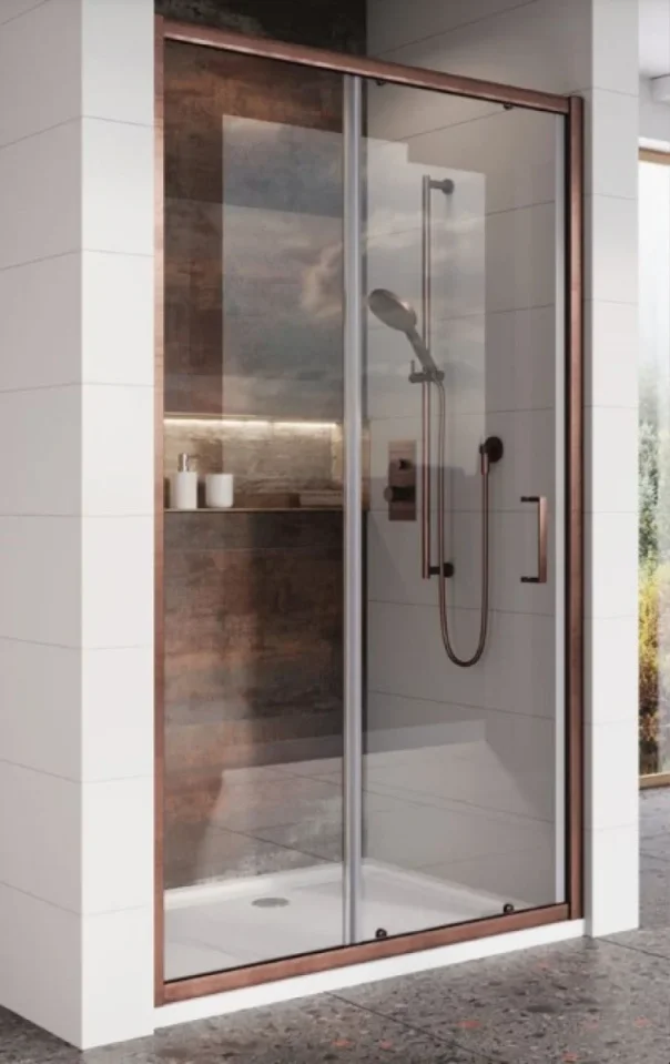 Cubico Florence Brushed Bronze Sliding Door 1000 - Image 1