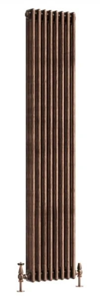 Cubico Clarence 3 Column Radiator 8 Sections 1800x380mm Antique Copper