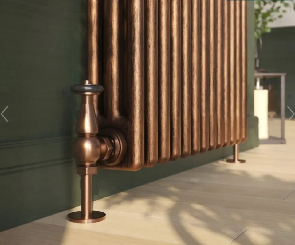 Cubico Clarence 3 Column Radiator 8 Sections 1800x380mm Antique Copper - Image 3