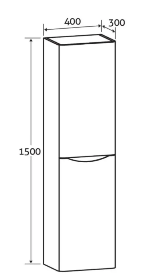 Cubico Envy Tall Storage Unit Left Hand Light Oak - Image 3