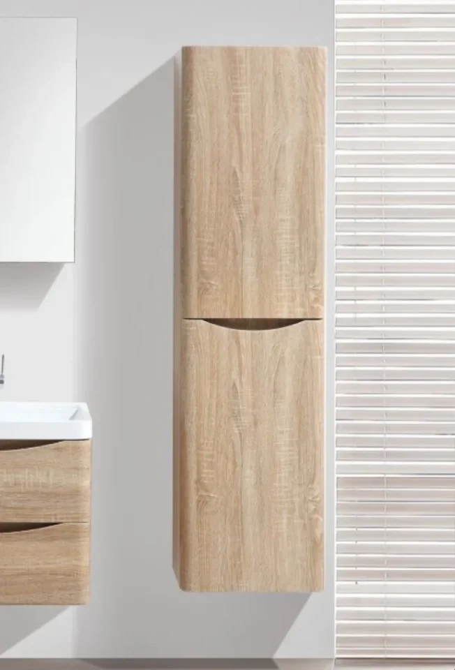 Cubico Envy Tall Storage Unit Left Hand Light Oak - Image 4