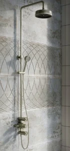 Cubico Industrial Exposed Shower Pack Brushed Nickel