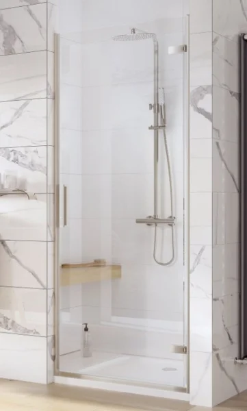 Cubico Lava Hinged Door 800 Brushed Nickel