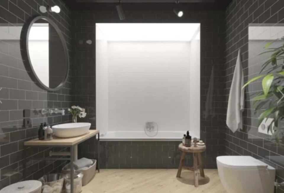 Cubico Luso 10x30 Gloss Black Tile - Image 1