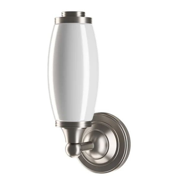 Burlington Round Base Tube Frosted Glass Shade Brushed Nickel