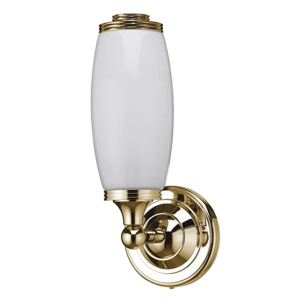 Burlington Round Base Tube Frosted Glass Shade Gold