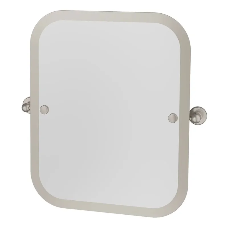 Burlington Rectangular Swivel Mirror Brushed Nickel detail view - Image 1