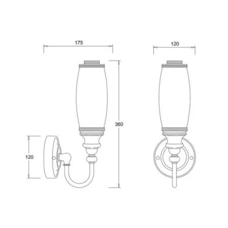 Burlington Ornate Base Tube Frosted Glass Shade Brushed Nickel detail view - Image 3