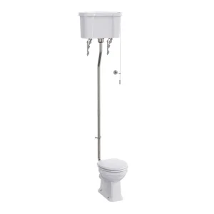 Burlington High Level Dual Flush Cistern Lever C5 Brushed Nickel