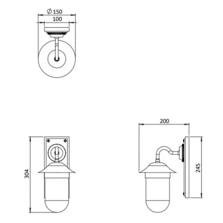 Burlington Guild Wall Light & Clear Glass Gold detail view - Image 3