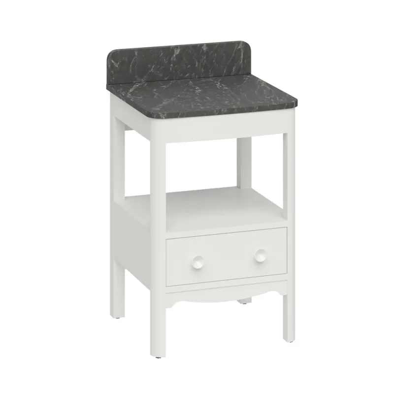 Burlington Guild Vanity Top 560mm With Upstand Marquina detail view - Image 2