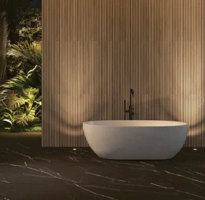 European Tiles Ottoman 1000 x 333 Fluted Wood Effect