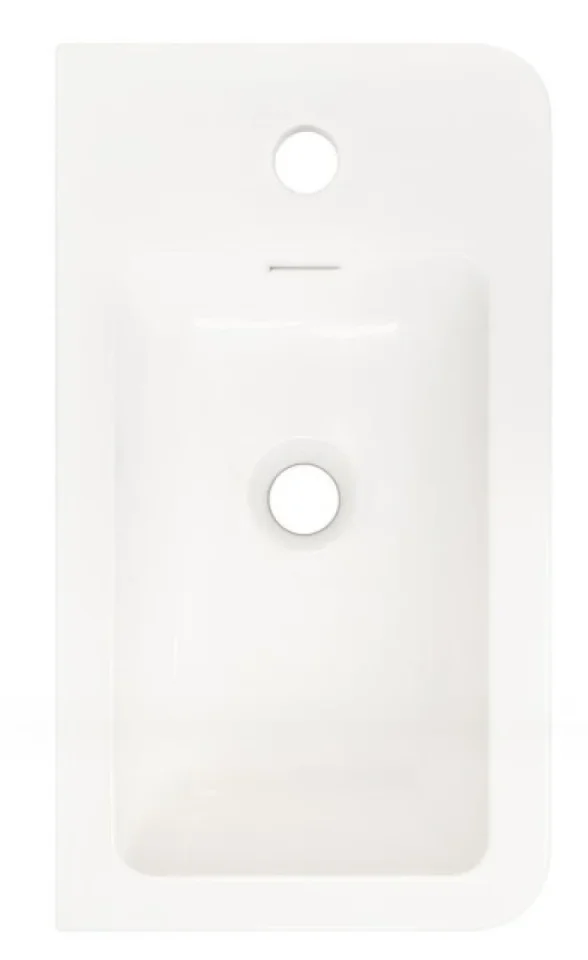 Cubico Eclipse 450mm Royal Blue Wall Hung Cloakroom Vanity Unit And Resin Basin - Image 3