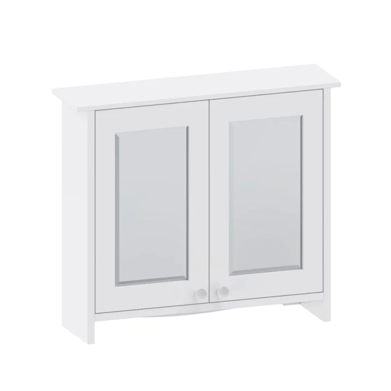 Burlington Guild Mirror Cabinet 650mm Varley White detail view - Image 1