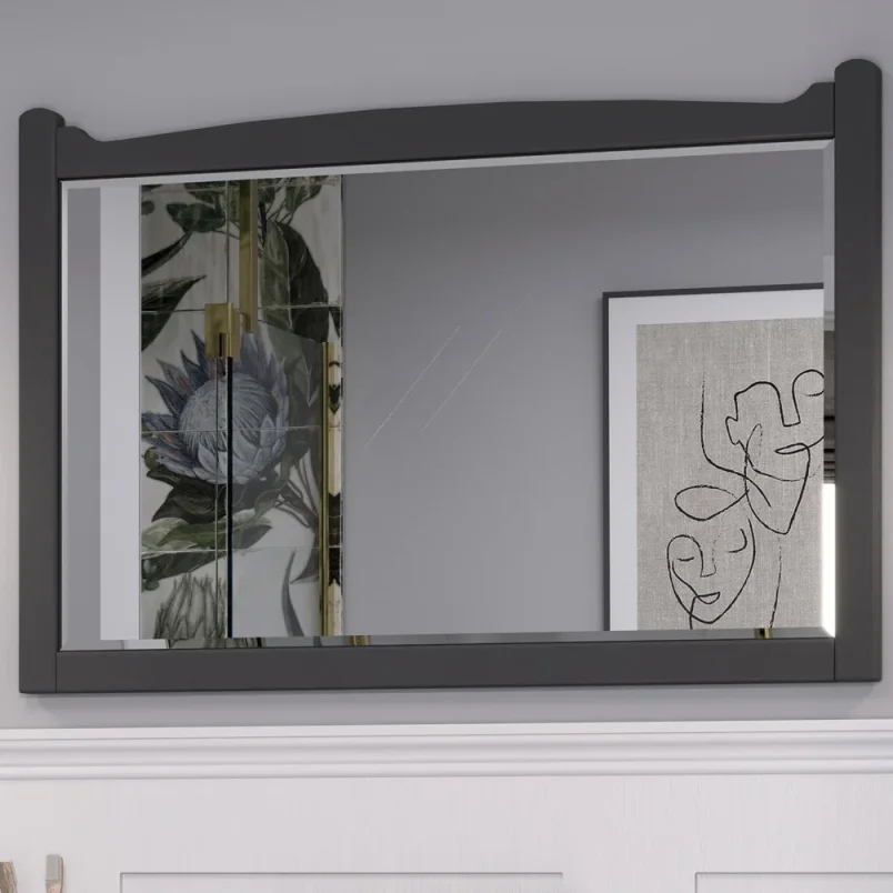 Burlington Guild Mirror 850mm Ashbee Grey detail view - Image 3