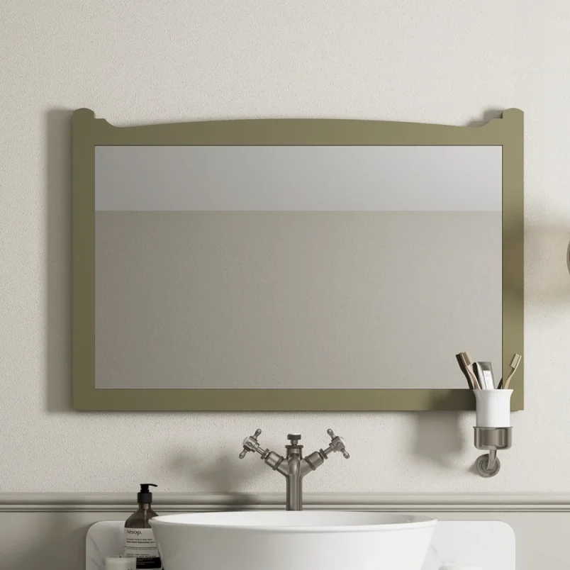 Burlington Guild Mirror 850mm Carlyle Green detail view - Image 3