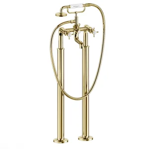 Burlington Guild Bath Shower Mixer Floor Mounted Gold
