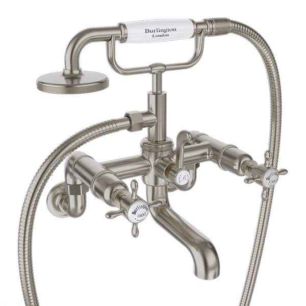 Burlington Guild Bath Shower Mixer Wall Mounted Brushed Nickel