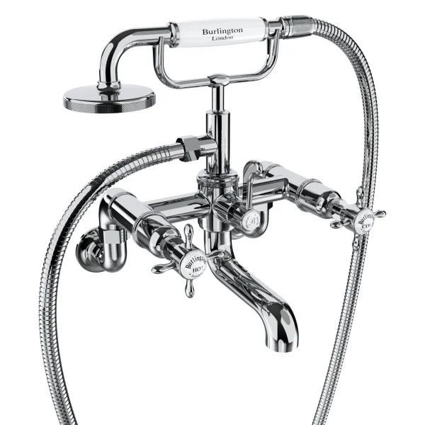 Burlington Guild Bath Shower Mixer Wall Mounted Chrome