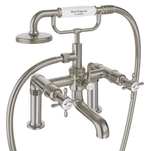 Burlington Guild Bath Shower Mixer Deck Mounted Brushed Nickel