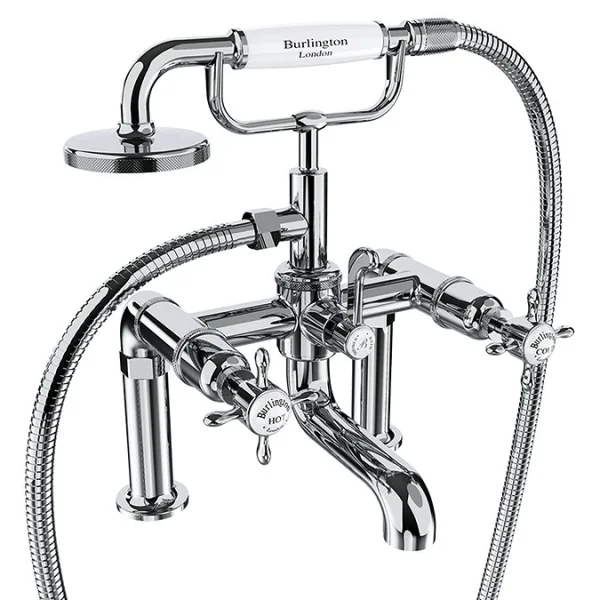 Burlington Guild Bath Shower Mixer Deck Mounted Chrome