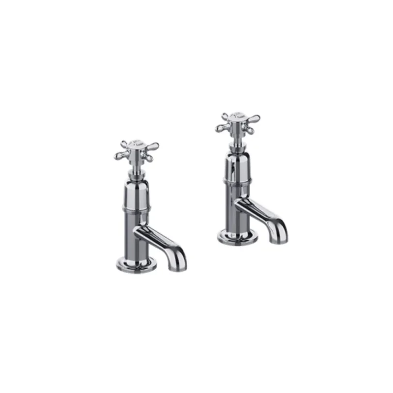Burlington Guild Basin Pillar Tap Chrome detail view - Image 1
