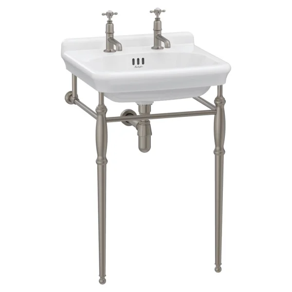 Burlington Guild Basin Stand 560mm Brushed Nickel