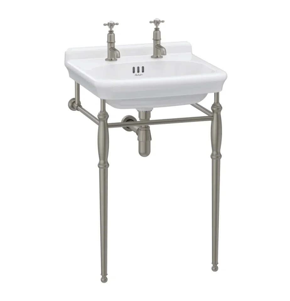 Burlington Guild Basin Stand 560mm Chrome detail view - Image 1