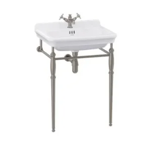 Burlington Guild Basin Stand 620mm Brushed Nickel