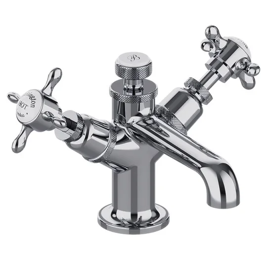 Burlington Guild Basin Mono Deck Mounted No Waste Chrome detail view - Image 1