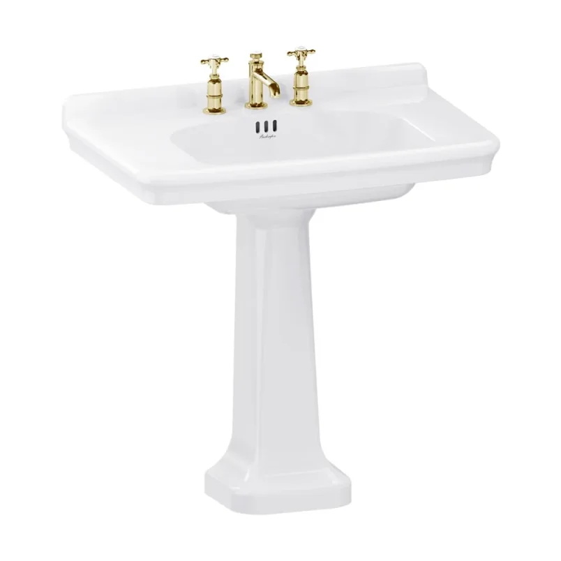 Burlington Guild Basin 850mm 3th White detail view - Image 1