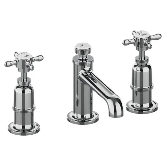Burlington Guild Basin 3th Mixer Deck Mounted Chrome detail view - Image 3