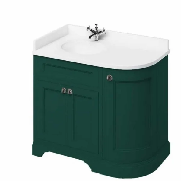 Burlington Furniture Door Unit Left End Round Corner Matt Green