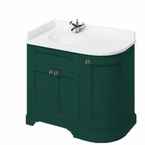 Burlington Furniture Door Unit Left End Round Corner Matt Green
