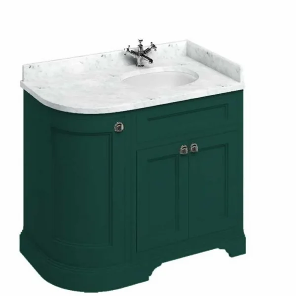 Burlington Furniture Door Unit Right End Round Corner Matt Green