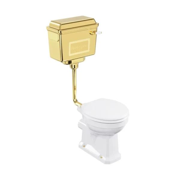 Burlington Gold Aluminium Low Level & Medium Level Cistern Including Lever Cistern Fittings