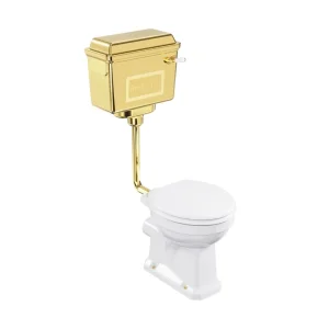 Burlington Gold Aluminium Low Level & Medium Level Cistern Including Lever Cistern Fittings