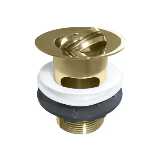 Burlington Flip Top Basin Waste (slotted)gold detail view - Image 1