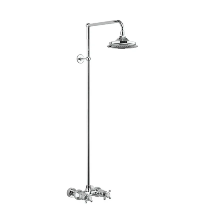 Burlington Eden Single Outlet Exposed Bar Shower Chrome detail view - Image 1
