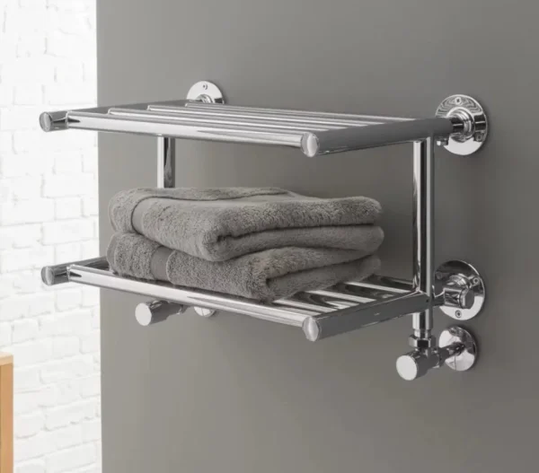 Vogue Binary Br Towel Radiator Heating Only - Chrome 275X500