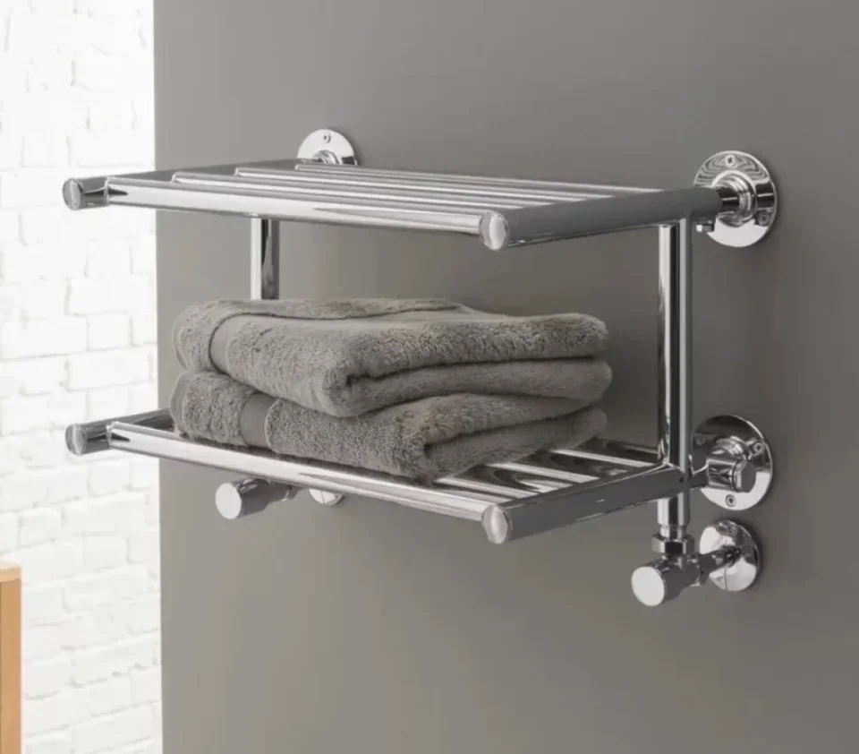 Vogue Binary Br Towel Radiator Heating Only - Chrome 275X500 - Image 1