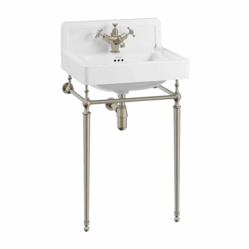 Burlington Contemporary Basin 56cm Upstand 1th detail view - Image 1