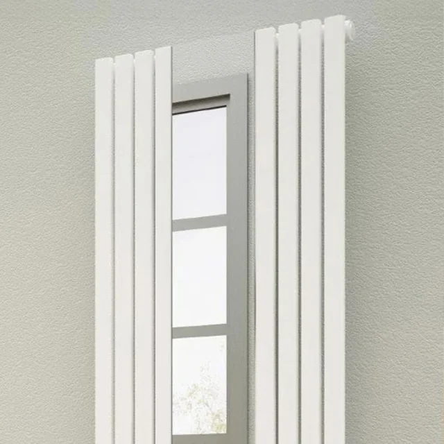 Reina Reflect 1800 X 449 White Designer Radiator detail view - Image 4