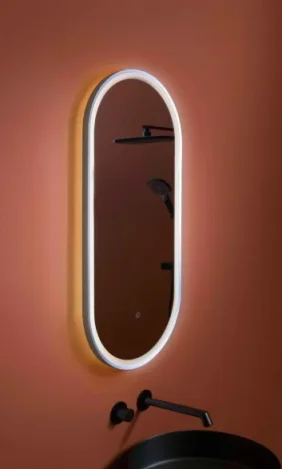 Just Taps Oval Mirror 450 With Light